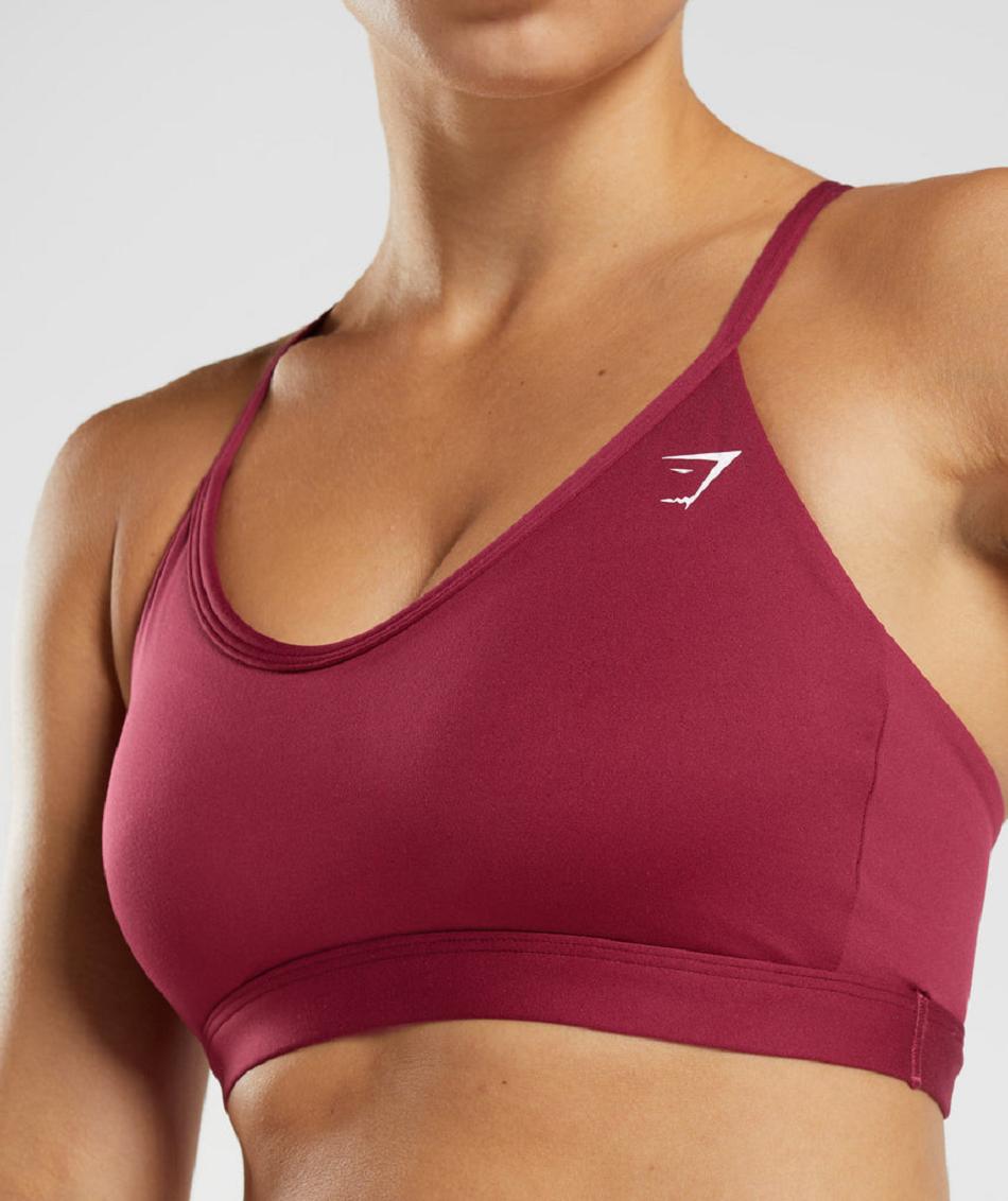 Sujetadores Deportivos Gymshark V Neck Mujer Rosas | CO 2070ILH